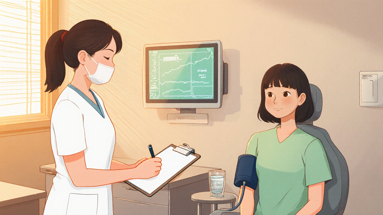 Dental team monitoring vitals after a Clonidine‑enhanced dental treatment.
