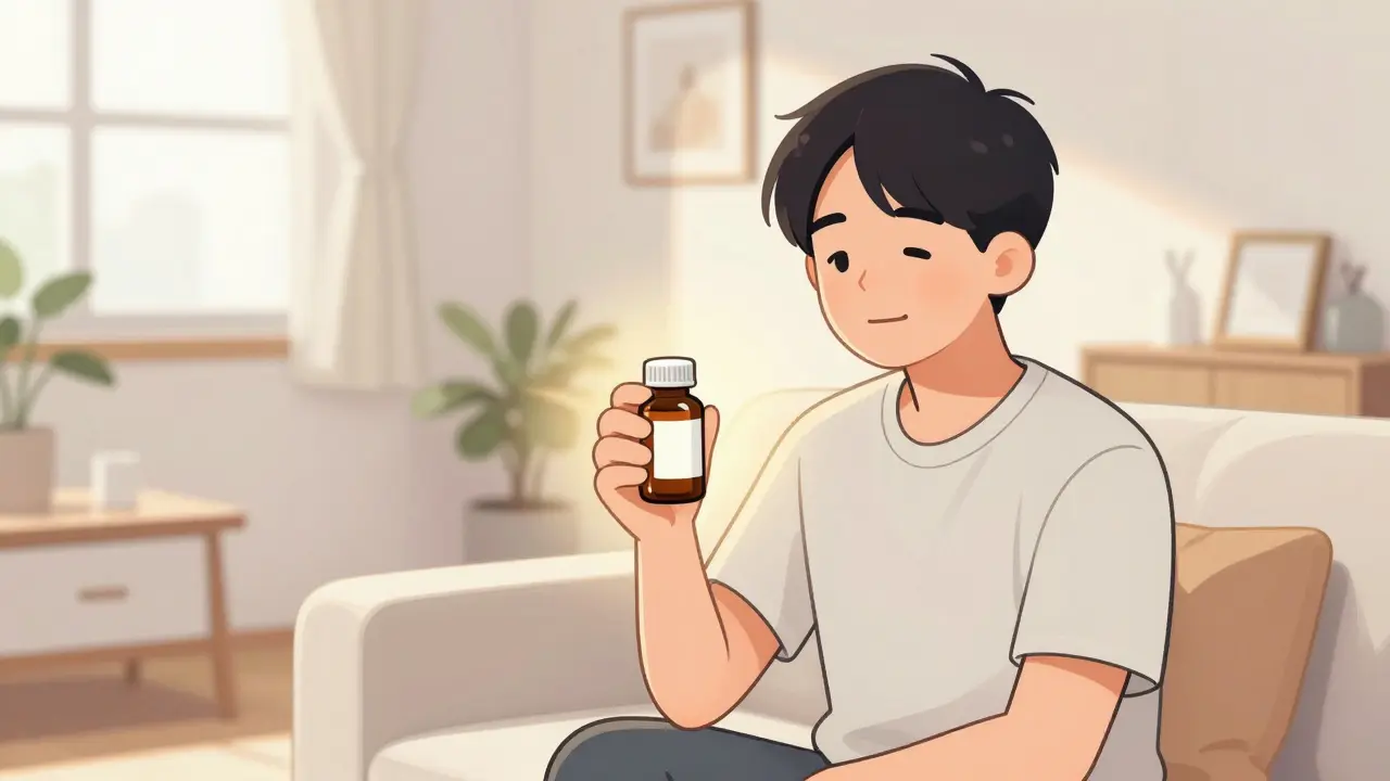 Happy patient relieved with affordable medicine solution